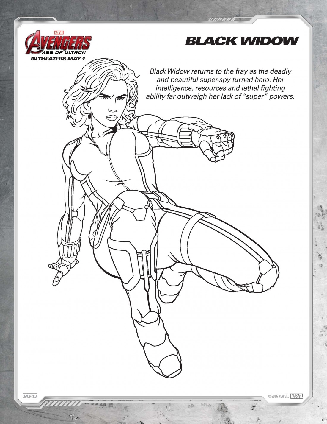 Free Printable Marvel's Avengers Age of Ultron Coloring Sheets ...