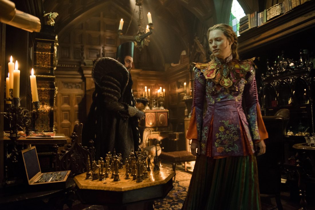 Alice (Mia Wasikowska) returns to the whimsical world of Underland and meets Time (Sacha Baron Cohen) in Disney's ALICE THROUGH THE LOOKING GLASS, an all new adventure featuring the unforgettable characters from Lewis Carroll's beloved stories.