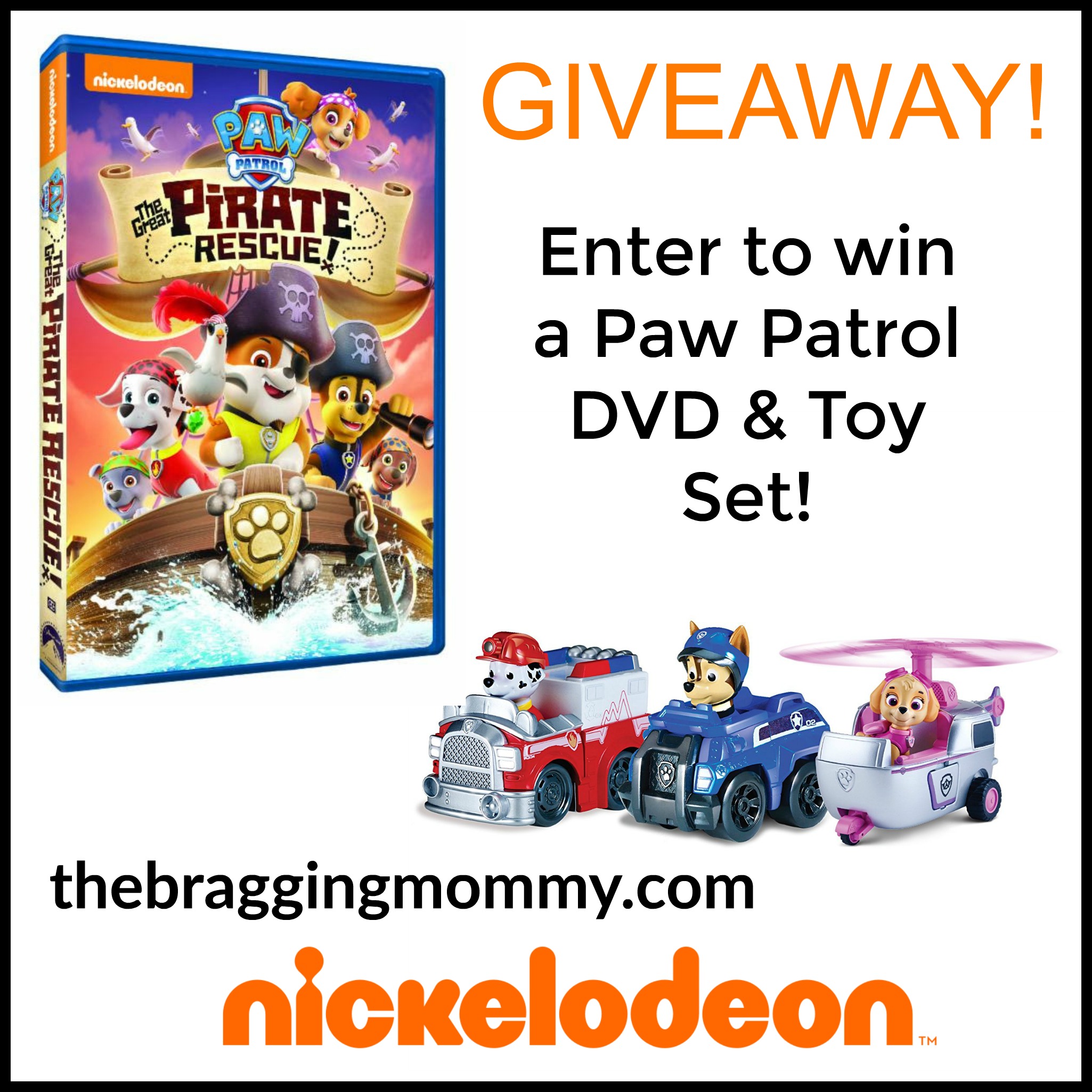 Paw Patrol The Great Pirate Rescue DVD & Toy Set Giveaway