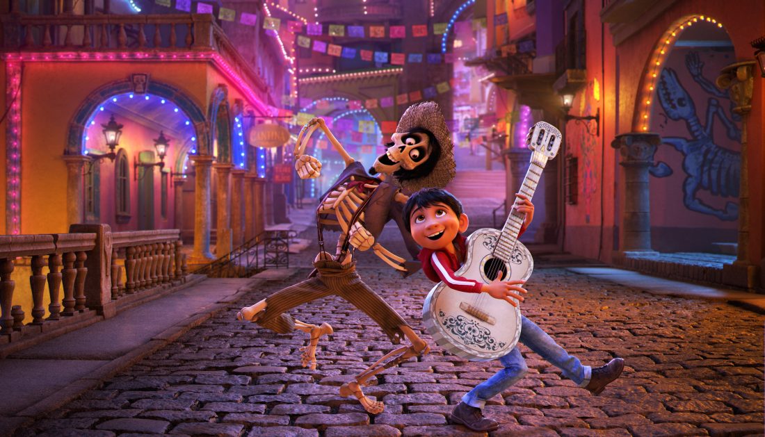 FAMILY REUNION -- In Disney/Pixar's “Coco,” Miguel (voice of newcomer  Anthony Gonzalez) finds himself magically transported to the stunning and  colorful Land of the Dead where he meets his late family members