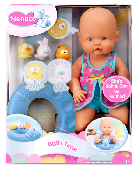 Nenuco Time To Swim Soft Baby Doll with Cute Swimsuit and Float