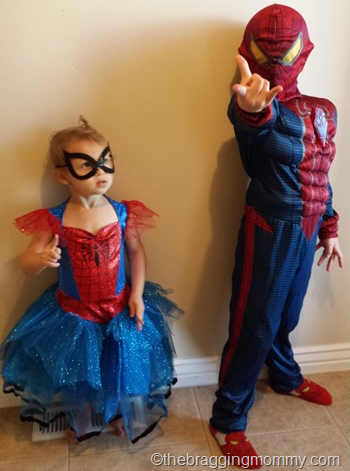 Spider-man & Spider-girl Costumes Review + Sibling Halloween Costume ...