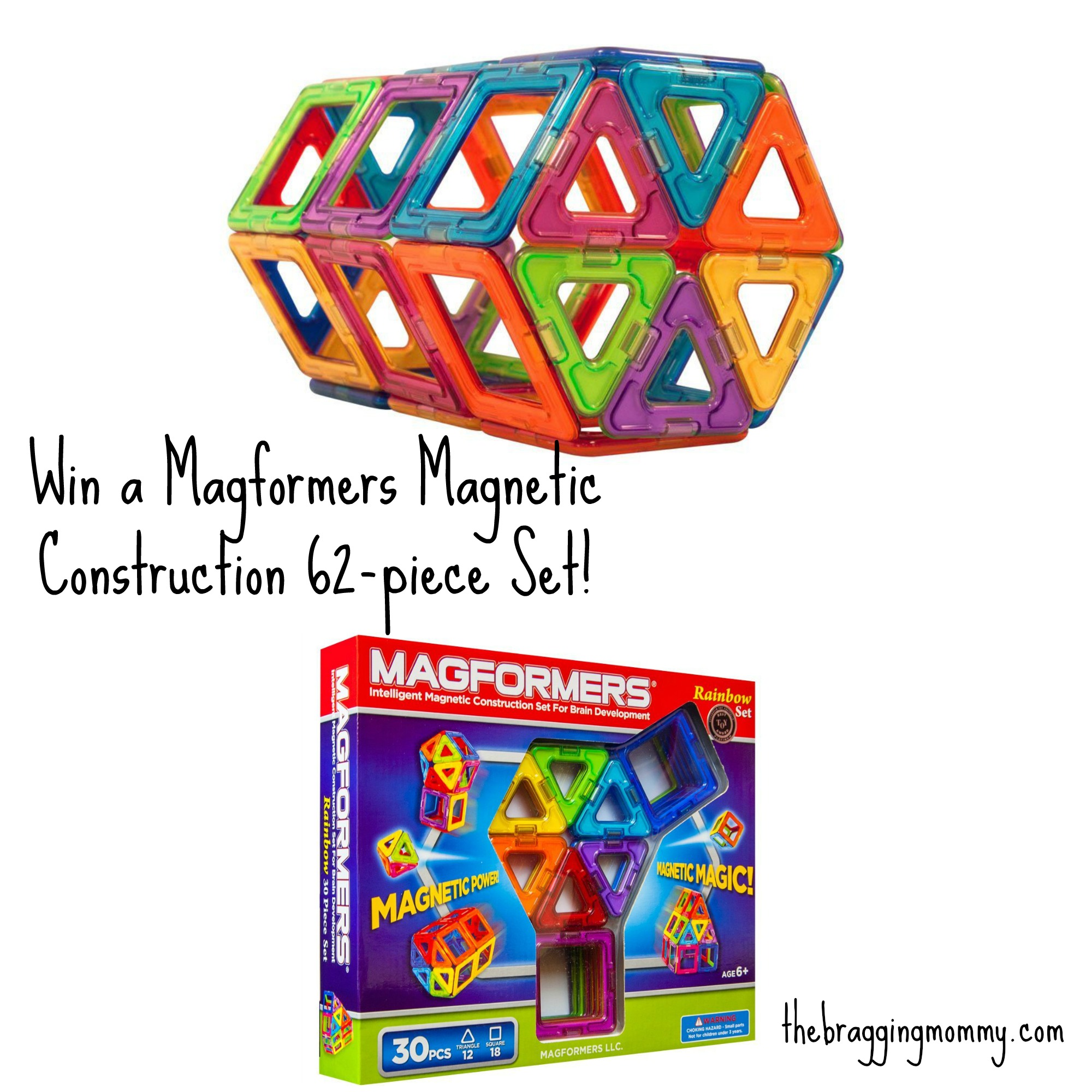 MAGFORMERS Rainbow 62 Piece Set, MAGFORMERS