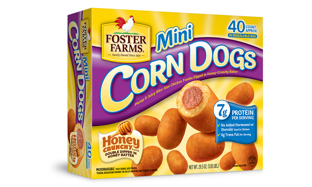 Corn Dogs Honey Crunchy 16 ct - Products - Foster Farms