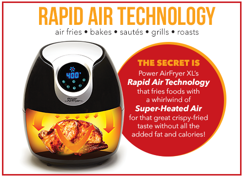 As Seen On TV Red 5.3-Quart Power Air Fryer XL