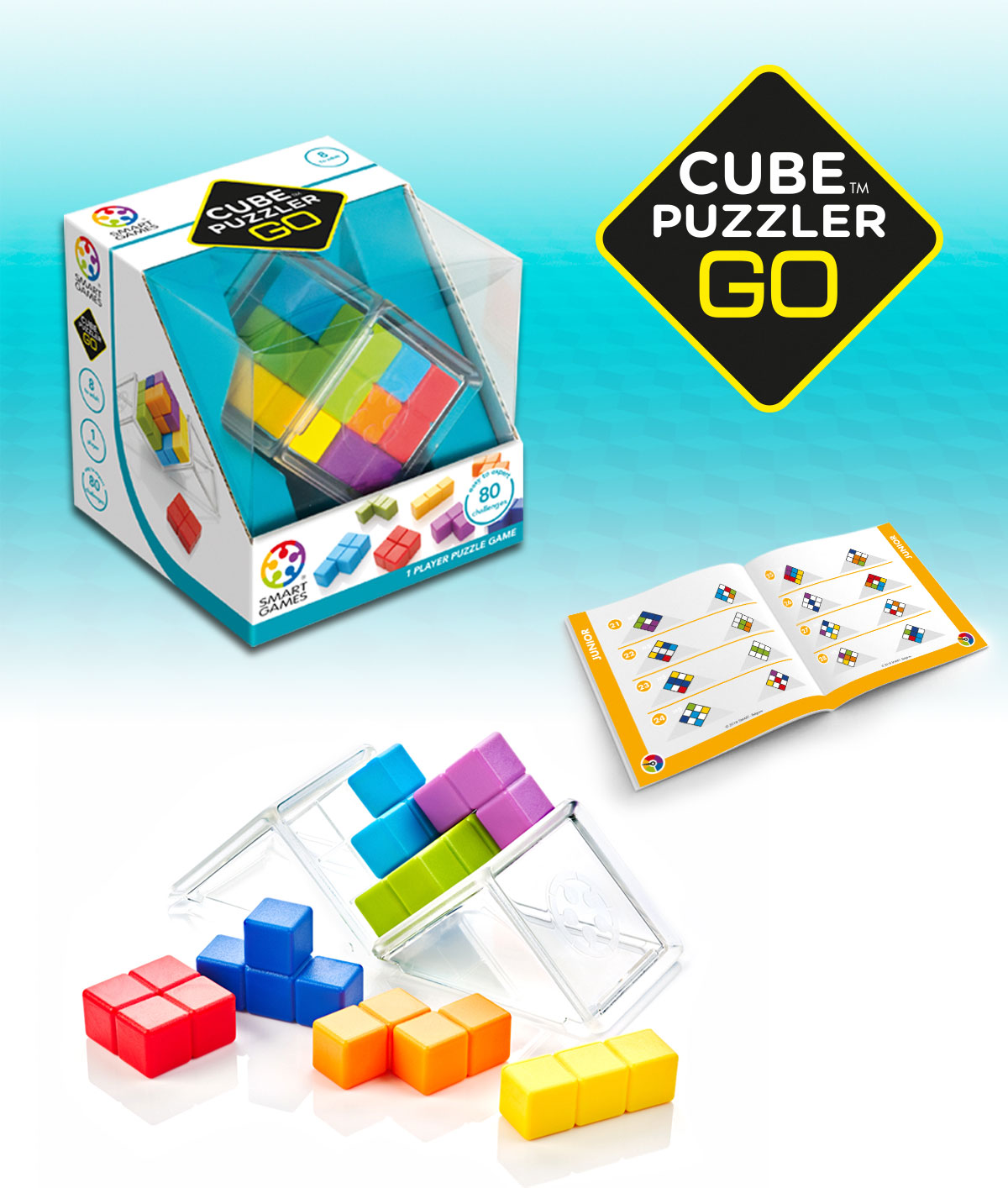 SmartGames Cube Duell - Gioco Da Tavolo Strategico Per Due Giocatori, Sfida A Incastro 3D